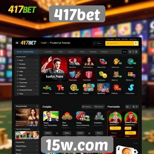 Interface do usuário da 417bet é intuitiva e acessível